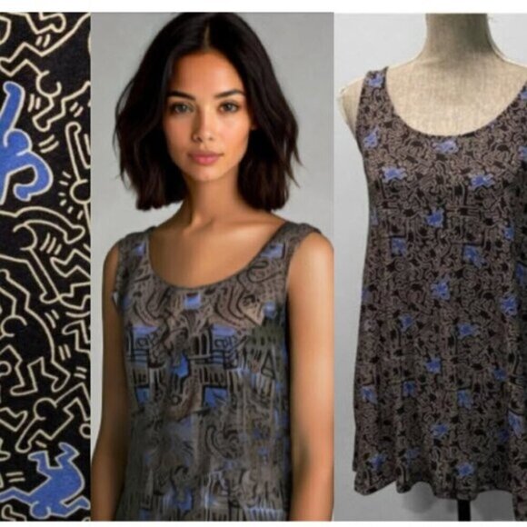 KEITH Haring Uniqlo Co-lab Tank Top Size Medium - Picture 1 of 12